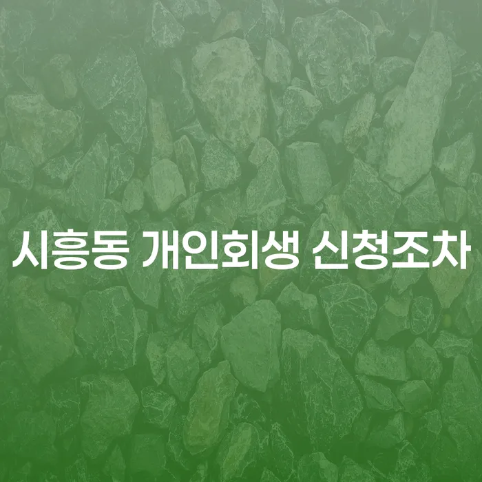 시흥동 개인회생 신청조차