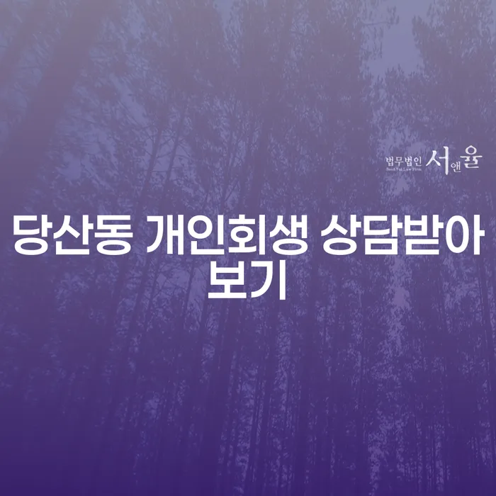 당산동 개인회생 상담받아보기
