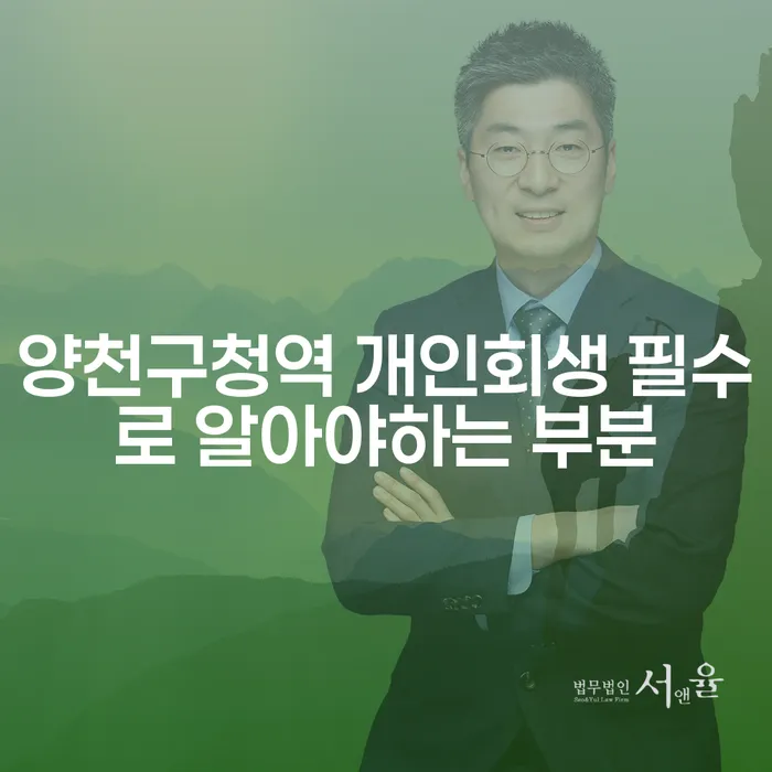 양천구청역 개인회생 필수로 알아야하는 부분