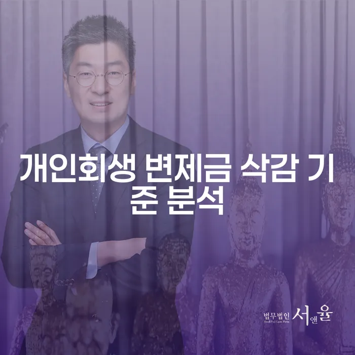 개인회생 변제금 삭감 기준 분석, 어떻게 이해해야 할까요?