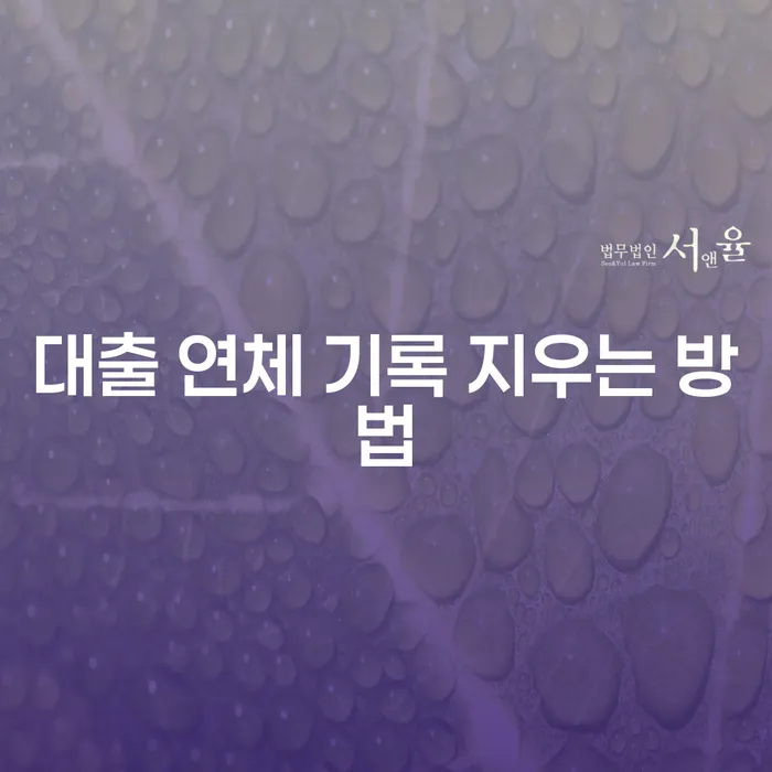 대출 연체 기록을 지우는 방법, 정말 가능할까요?