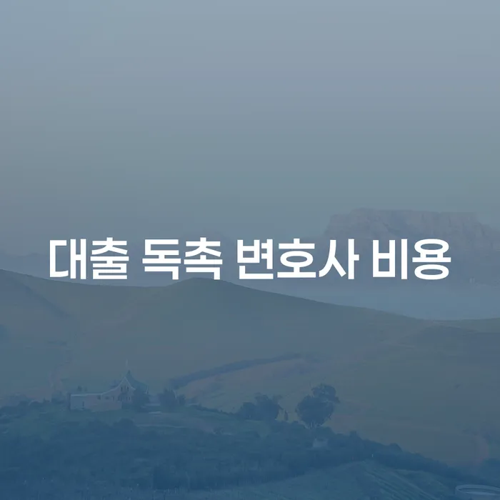대출 독촉 변호사 비용, 고민되시나요? 대출독촉변호사비용의 효과적인 해결 방법