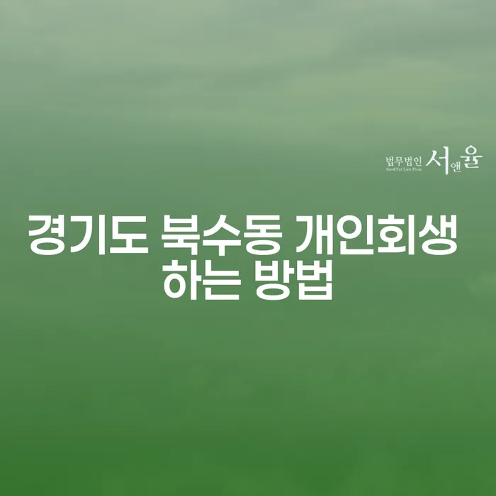 경기도 북수동에서 개인회생을 하는 방법은 무엇일까요?