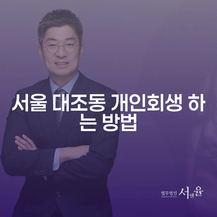 서울 대조동에서 개인회생 하는 방법은 무엇인가요?